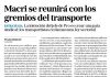Macri se reunirá con los gremios del transporte