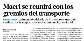 Macri se reunirá con los gremios del transporte