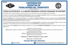 Pedido de entrevista a Cristina Fernandez de Kirchner