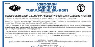 Pedido de entrevista a Cristina Fernandez de Kirchner