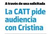 La CATT pide audiencia con Cristina