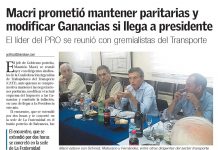 Macri prometió mantener paritarias y modificar Ganancias si llega a presidente