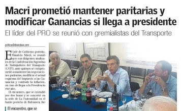 Macri prometió mantener paritarias y modificar Ganancias si llega a presidente