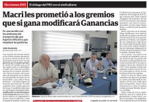 Macri les prometió a los gremios que si gana modificará Ganancias