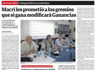 Macri les prometió a los gremios que si gana modificará Ganancias