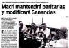Macri mantendrá paritarias y modificará Ganancias