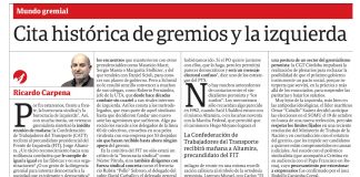 Cita histórica de gremios y la izquierda