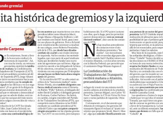 Cita histórica de gremios y la izquierda