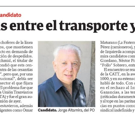 Coincidencias entre el transporte y la izquierda
