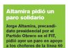 Altamira pidió un paro solidario