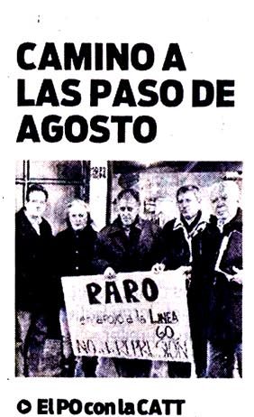 Camino a las PASO de Agosto