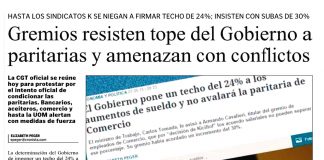 Gremios resisten tope del gobierno a paritarias y amenazan con conflictos