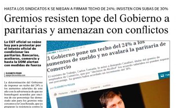 Gremios resisten tope del gobierno a paritarias y amenazan con conflictos