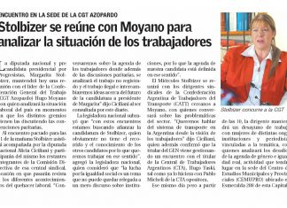 Stolbizer se reúne con Moyano para analizar la situación de los trabajadores