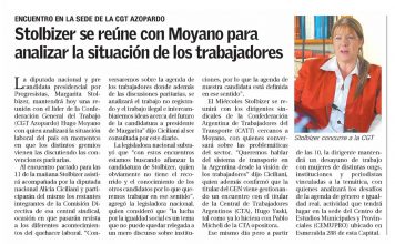 Stolbizer se reúne con Moyano para analizar la situación de los trabajadores