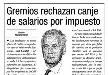 Gremios rechazan canje de salarios por impuesto
