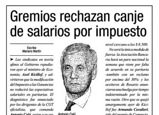 Gremios rechazan canje de salarios por impuesto