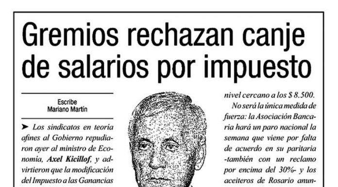 Gremios rechazan canje de salarios por impuesto