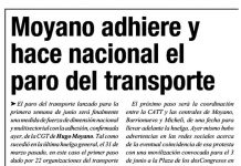 Moyano adhiere y hace nacional el paro del transporte