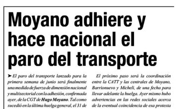 Moyano adhiere y hace nacional el paro del transporte