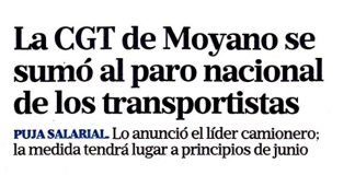 La CGT de Moyano se sumó al paro nacional de transportistas