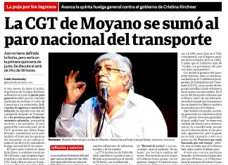 La CGT de Moyano se sumó al paro nacional del transporte