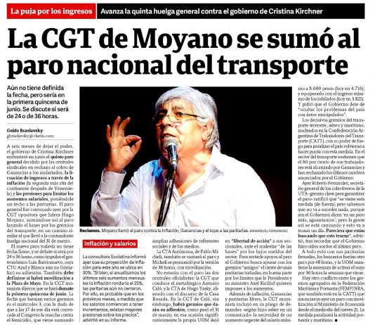 La CGT de Moyano se sumó al paro nacional del transporte