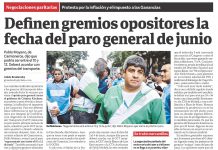 Definen gremios opositores la fecha del paro general de junio