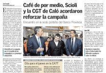 Café de por medio, Scioli y la CGT de Caló acordaron reforzar la campaña