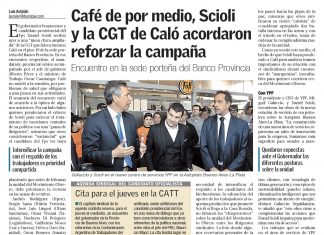 Café de por medio, Scioli y la CGT de Caló acordaron reforzar la campaña