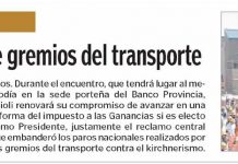 Scioli, a la caza del apoyo de gremios del transporte