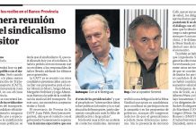 Primera reunión con el sindicalismo opositor