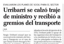 Urribarri se calzó traje de ministro y recibió a gremios del transporte