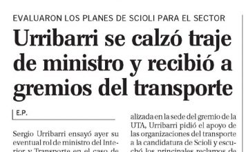 Urribarri se calzó traje de ministro y recibió a gremios del transporte