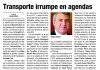 Transporte irrumpe en agendas