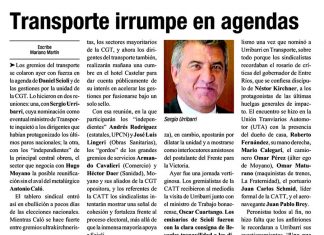 Transporte irrumpe en agendas