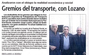 Gremios del transporte, con Lozano