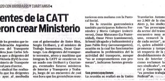 Dirigentes de la CATT pidieron crear Ministerio