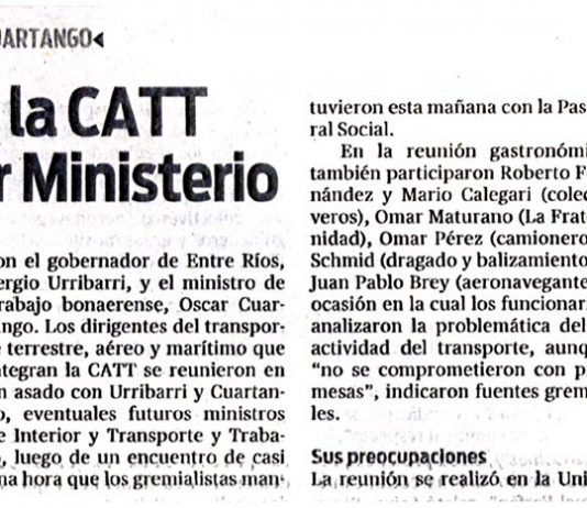 Dirigentes de la CATT pidieron crear Ministerio