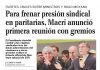 Para frenar presión sindical en paritarias, Macri anunció primera reunión con gremios