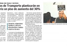 Sindicatos de Transporte plantearán en la paritaria un piso de aumento del 30%
