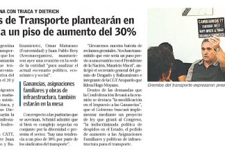 Sindicatos de Transporte plantearán en la paritaria un piso de aumento del 30%