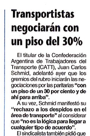 Transportistas negociarán con un piso del 30%
