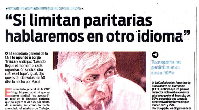 «Si limitan paritarias hablaremos en otro idioma»