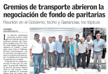 Gremios de transporte abrieron la negociación de fondo de paritarias