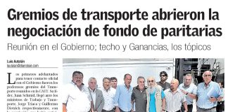 Gremios de transporte abrieron la negociación de fondo de paritarias