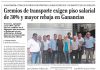Gremios de transporte exigen piso salarial de 30% y mayor rebaja en Ganancias