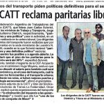La CATT reclama paritarias libres