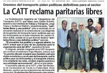 La CATT reclama paritarias libres