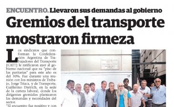 Gremios del transporte mostraron firmeza